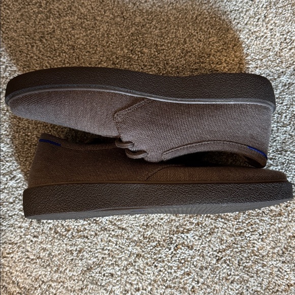 Rothy's Men's Dark Brown Sneakers with Blue Accents - Picture 6 of 8